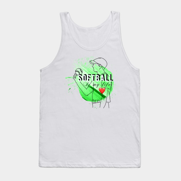 Softball is my life Tank Top by Grafititee